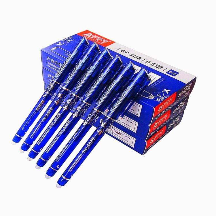 12 PCS Erasable Nib 0.5mm Ballpoint Boutique Gifts Student Stationery Office Writing Pen(Navy Blue)