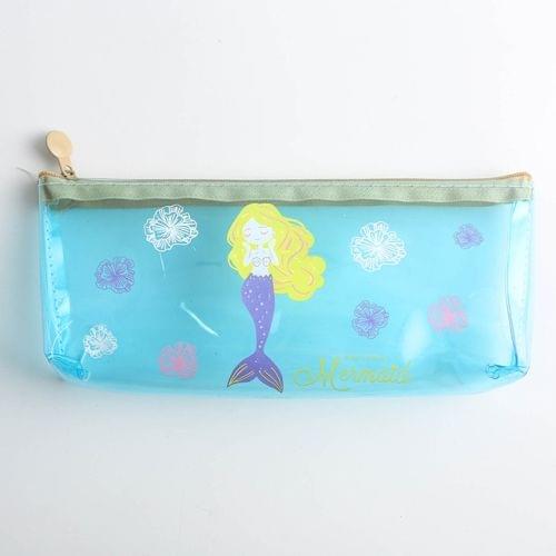 2 PCS YK10 Kawaii Pencil Case Dream mermaid Gift School Pencil Box Pencilcase Pencil Bag School Supplies Stationery(Blue)