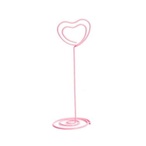 Wedding Place Card Holder Photo Clip Table Number Stand(Heart)