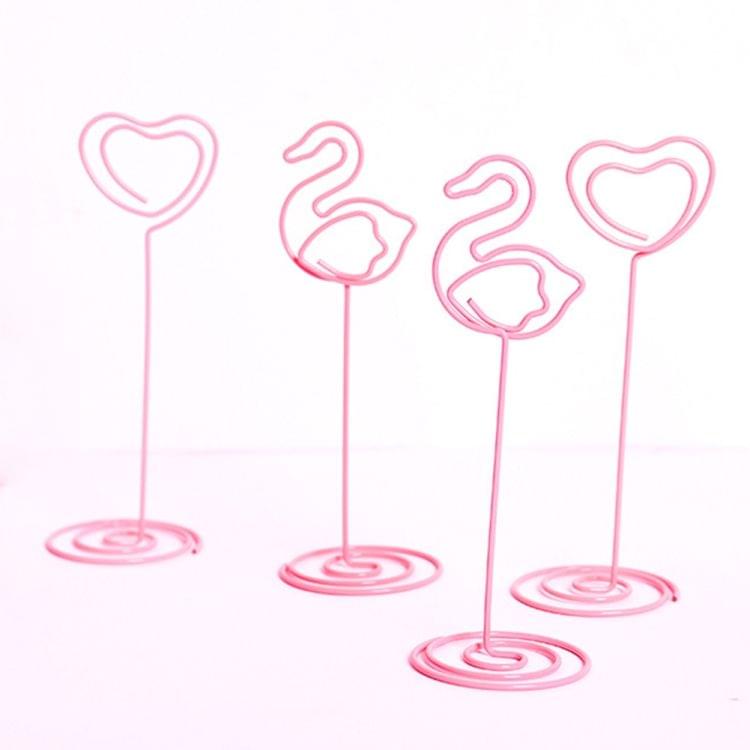 Wedding Place Card Holder Photo Clip Table Number Stand(Heart)