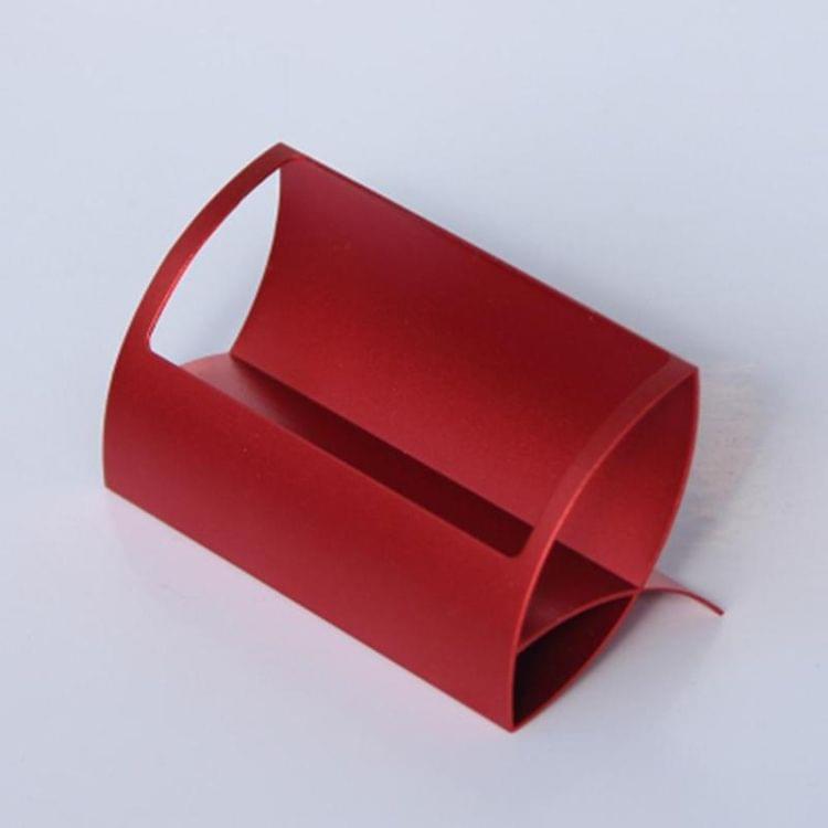 Creative Metal Card Holders Note Holders for Office Display Desk Business Card Holders Desk Accessories Stand Clip(Red)