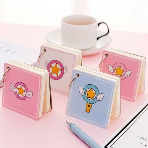 Magic Wand Pattern Printed Candy Color Mini Coil Students Notebook Vocabulary Notes School Office Supply Random Color Delivery