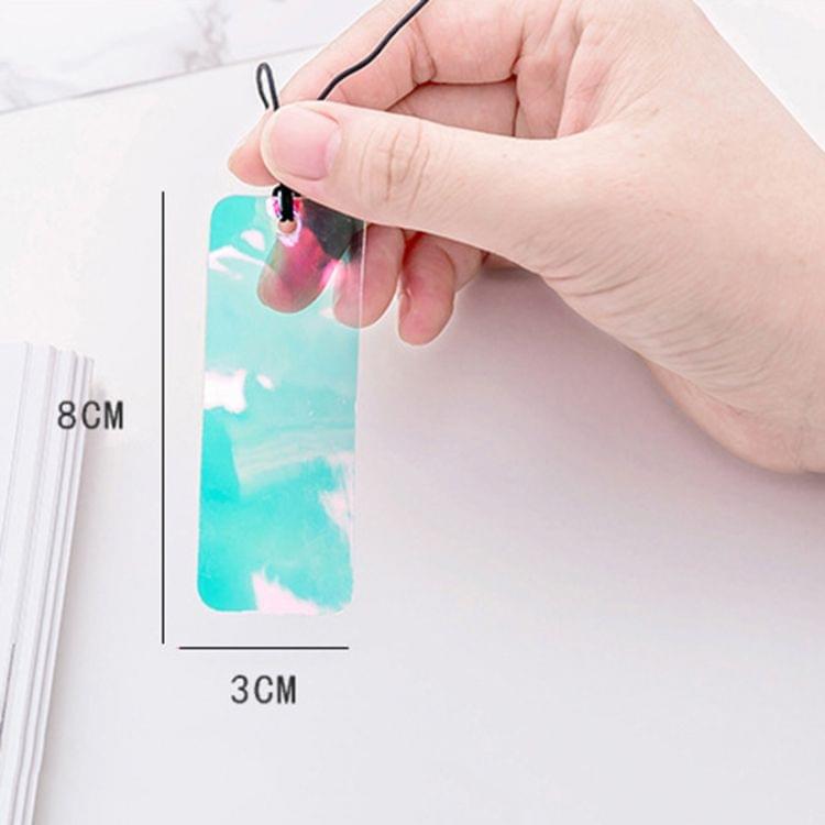 4 PCS Transparent PVC Waterproof Laser Bookmark Office School Supplies Student Stationery