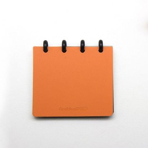 2 PCS A7 Pocket Size Notepad Creative Stationery Notepad Vertical Pocket Loose Leaf Office School Supplies(Orange)