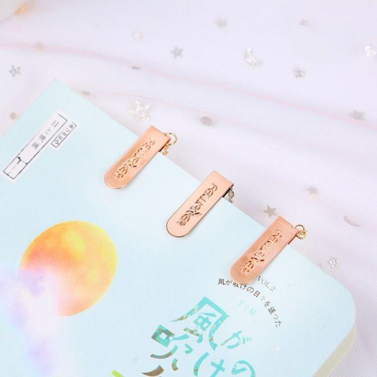 Kawaii Creative Metal Cute Animals Bookmarks Funny Book Marker Stationery Gift(Black cactus)