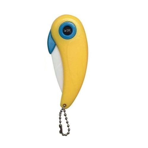 Picnic Lunch Peeler Mini Bird Shape Slicer Fruit Cutlery Pocket Fold Knife Cutter Kitchen Blade(Yellow)