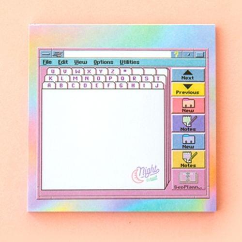 Creative Computer Game Machine Modeling Memo Pad Pink Girl Heart N Times Sticky Notes Bookmark Gift Stationery(Gradient)