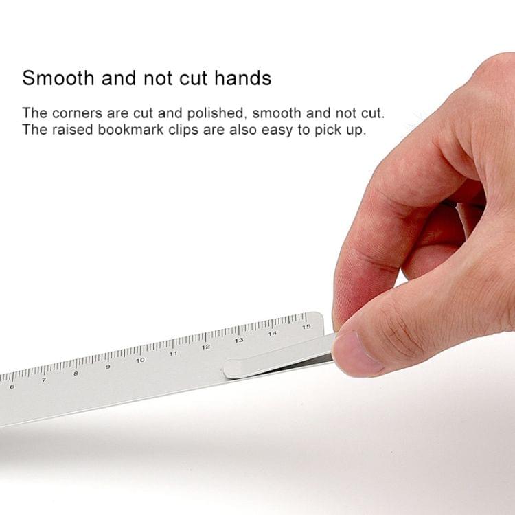 Original Xiaomi RUMA Multi-function Portable Metal Bookmark Straight Ruler (Gold)