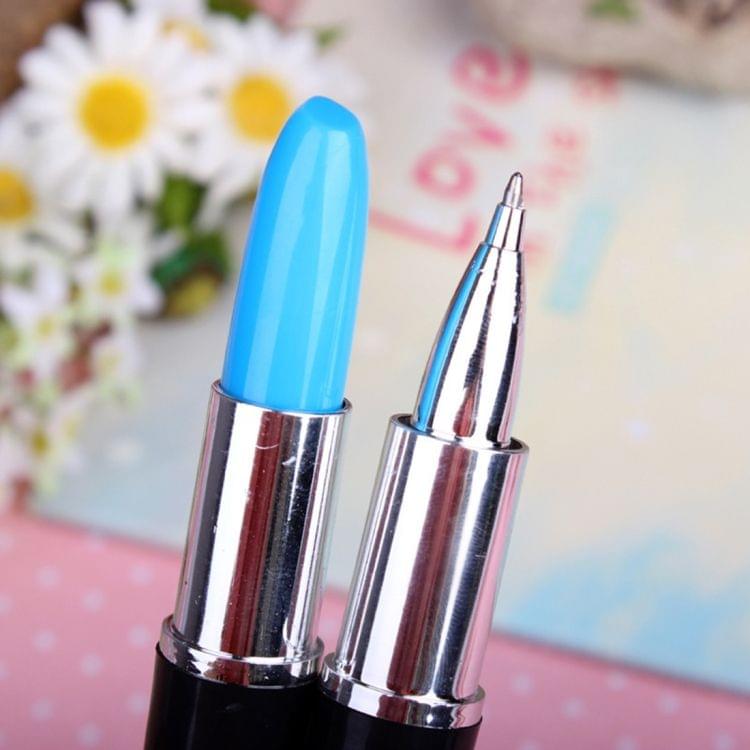 10 PCS Creative Lipstick shape Ballpoint Pen School Supplies Kids Student Gift