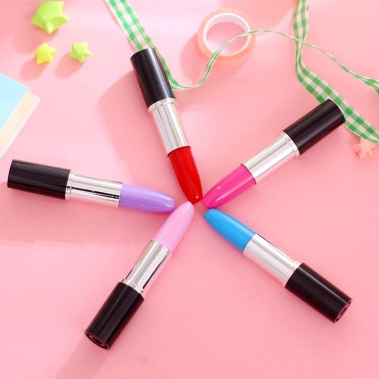 10 PCS Creative Lipstick shape Ballpoint Pen School Supplies Kids Student Gift