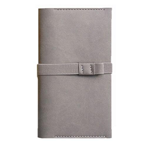 Original Carry on Notebook SIM Portable Traveler Notebook School Office Supplies Standard Style, Size:22.2*11.5cm (Grey)