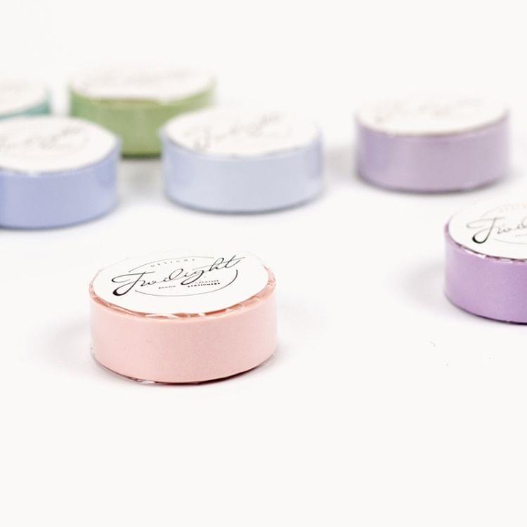 Soft Color Washi Tape Pure DIY Masking Decorative Stickers Stationery(Light Purple)