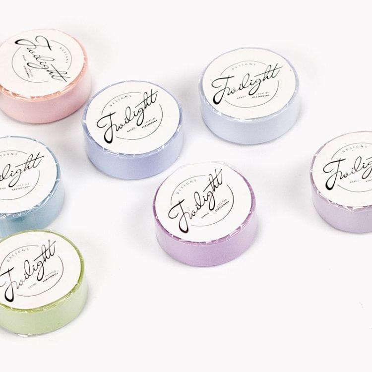 Soft Color Washi Tape Pure DIY Masking Decorative Stickers Stationery(Light Purple)