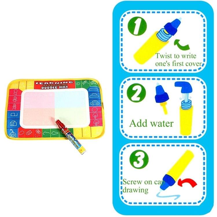 3PCS Magic Learning Doodle Mat Painting Canvas Writing Board Kids Toy