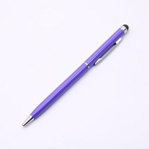 2 PCS Touch Pen Capacitive Touch Ballpoint Pen Children Student Stationery School Office Supplies, Ink Color:Black(Purple)