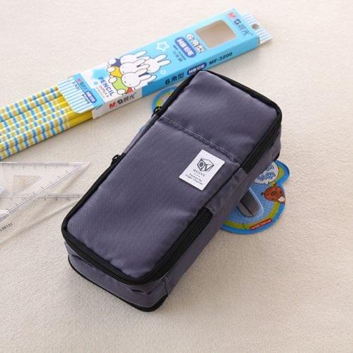 Multifunction School Pencil Case Bags Boys Large Capacity Pen Curtain Box Kids Gift(Gray)