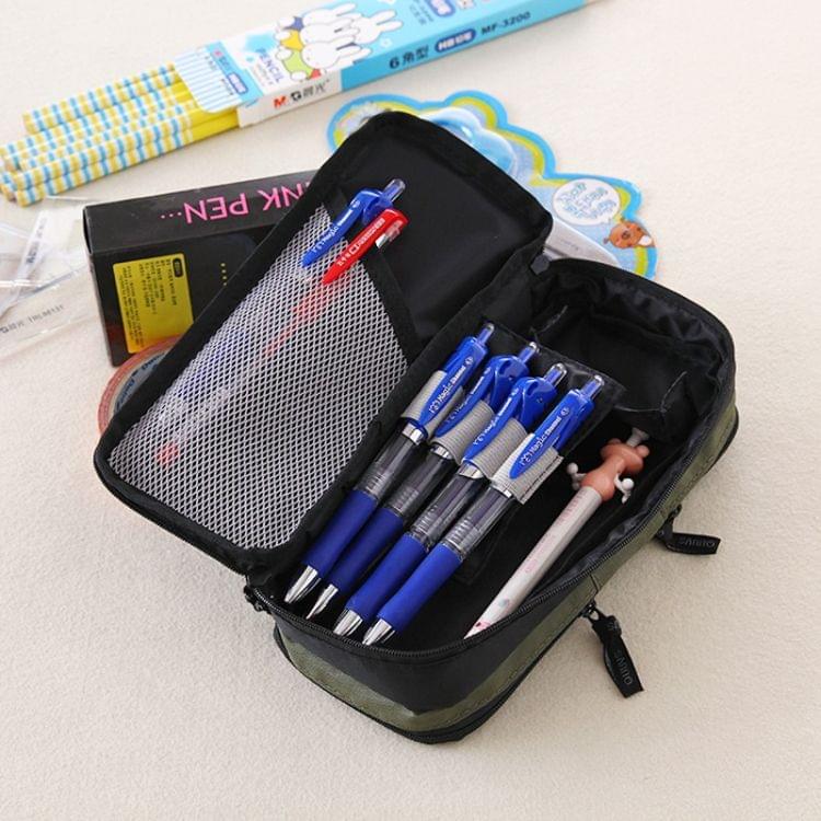 Multifunction School Pencil Case Bags Boys Large Capacity Pen Curtain Box Kids Gift(Gray)