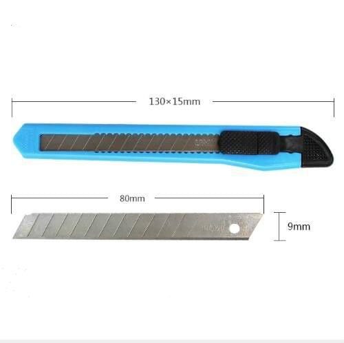 Snap Off Blade Cutter Knife Paper Student Office Stationery Art Opener(Blue)