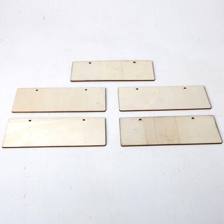2 PCS Hang String Door Wooden Rectangle Mini Chalkboard Message Boaeds, Size:18.5x8x0.3cm