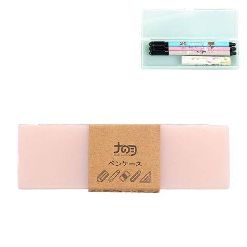 Creative Stationery Solid Color Translucent Scrub Stationery Case Pencil Case for Students School Office Supplies(Pink)