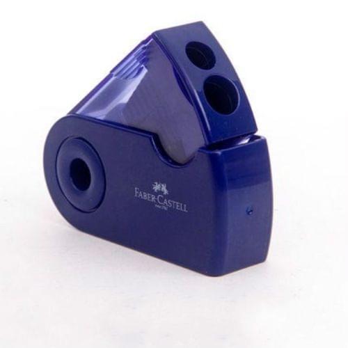 2 PCS Manual Push Pull Pencil Sharpener Single Hole Double Hole Multi-functional Office Stationery(Double blue)