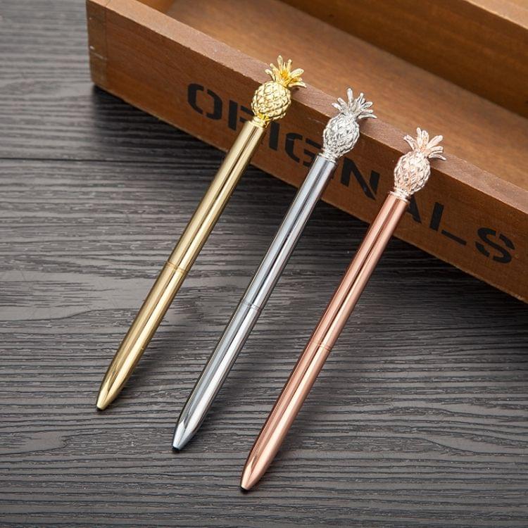 1.0mm Metal Kawaii Pineapple Ballpoint Pen(Silver)