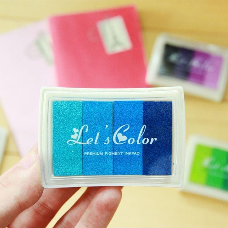 4 PCS Creative Candy Colored Inkpad Gradient Color DIY Seal School Office Supplies, Random Color Delivery