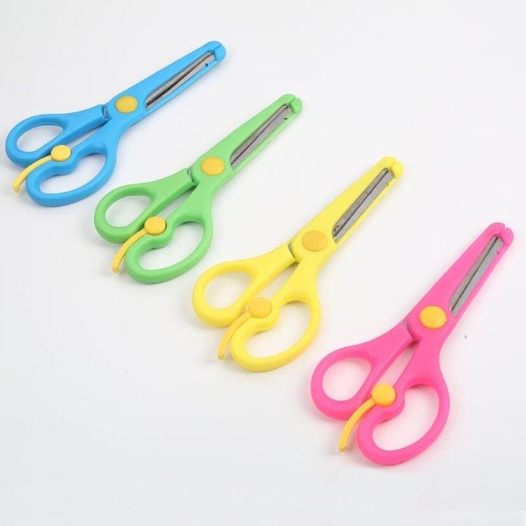 Elastic Safety Scissors Candy-Colored Knife(Yellow)