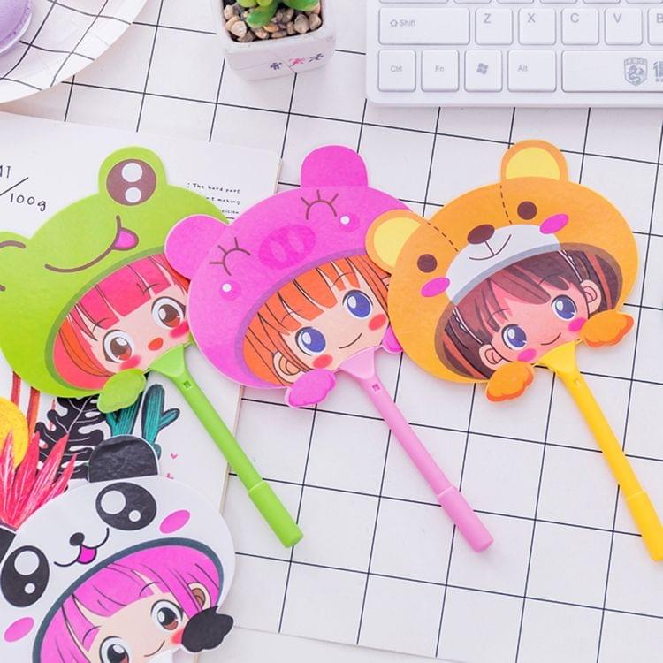 20 PCS Creative Cute Fan Ballpoint Pen Writing Stationery for Kids Gift / Office School Supplies, Random Style Delivery