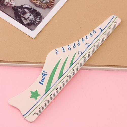 Creative Stationery Crude Wood Cartoon Lovely style Ruler Office School Student Measuring Tools Stationery Ruler