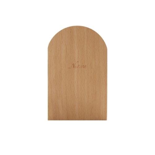 Anti-skid Bookends Shelf Holder Book Nature Wood Stand(Round)