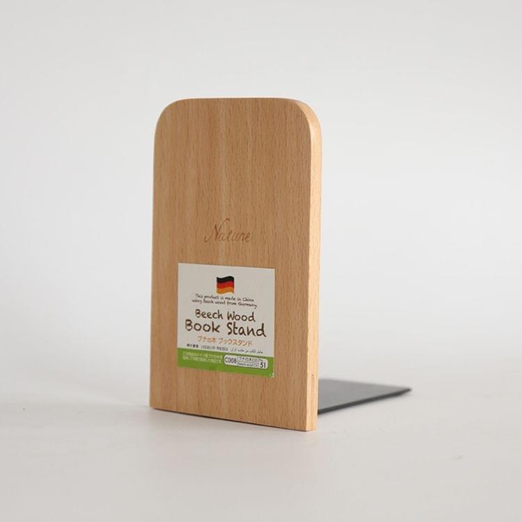 Anti-skid Bookends Shelf Holder Book Nature Wood Stand(Round)
