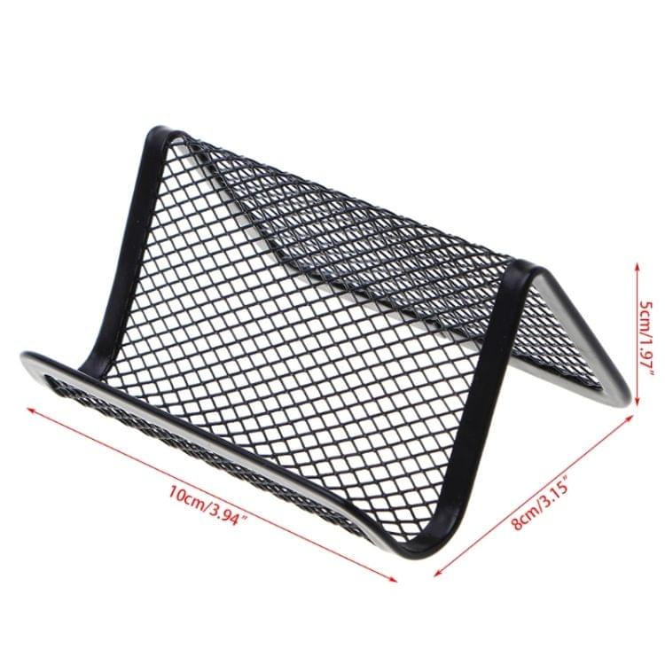 5 PCS Office Convenient Practical Metal Mesh Card Holder