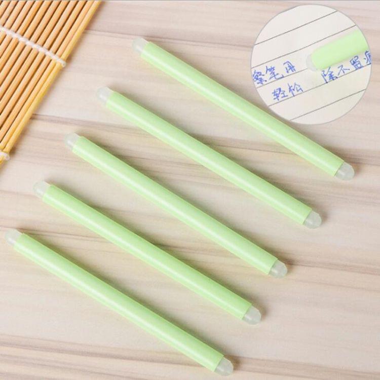 A2598 100 PCS Erasable Pen Special Rubber Stick Student Stationery Gifts Office Supplies(Light Blue)