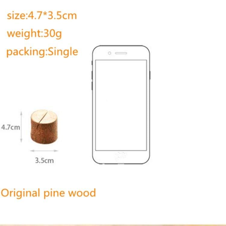 Wooden Stump Shape Wedding Party Reception Place Card Holder Stand Number Name Table Menu Picture Photo Clip Card Holder