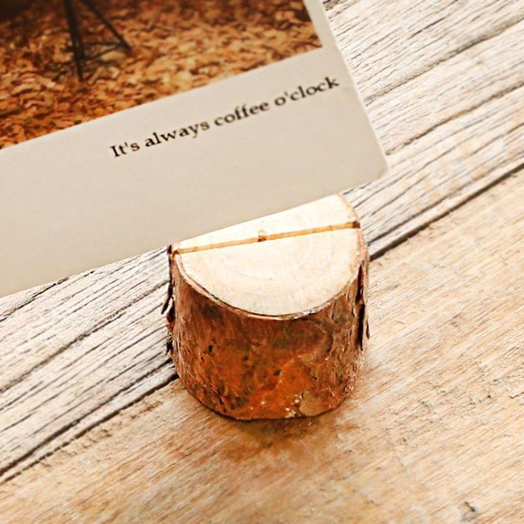 Wooden Stump Shape Wedding Party Reception Place Card Holder Stand Number Name Table Menu Picture Photo Clip Card Holder