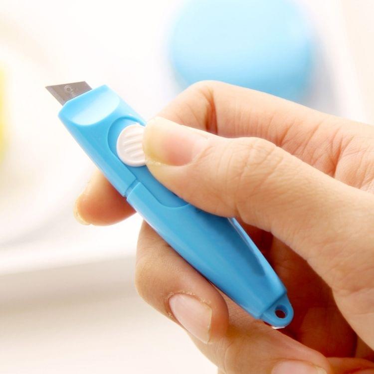 2 PCS Mini Utility Sweet Candy Color Portable Knife Paper Cutter Cutting Paper Razor Blade Creative Household Supplies Random Color