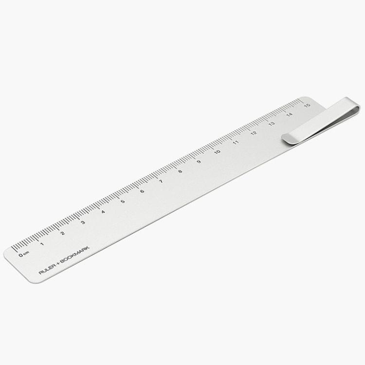 Original Xiaomi RUMA Multi-function Portable Metal Bookmark Straight Ruler (Silver)