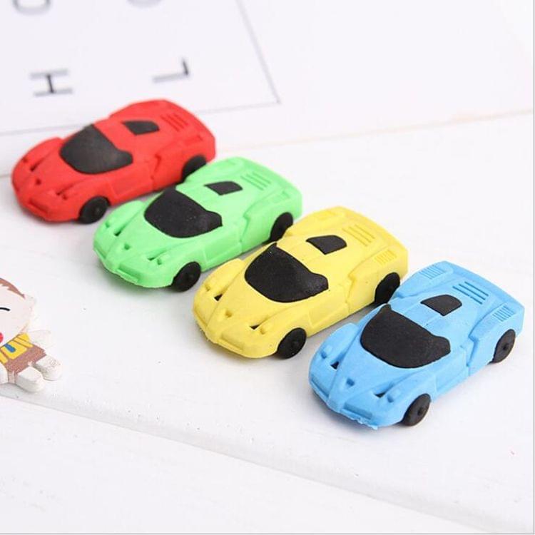 10 PCS Cute Cartoon Car Styling Eraser Office School Supplies Student Stationery Random Color Delivery