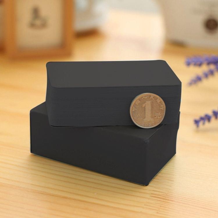 5 Boxes (About 90 PCS in One Box) Blank DIY Greeting Card Graffiti Rounded Small Card Blank Small Handwritten Paper Card Message Word Card(Black)