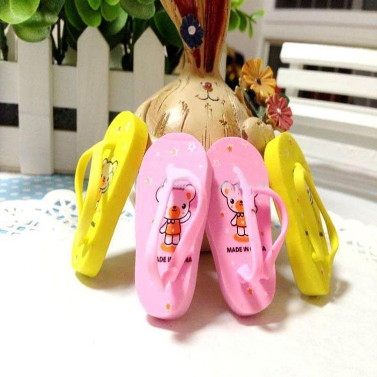 K6816 10 PCS Cartoon Style Slippers Eraser School Office Supplies Student Stationery Random Color Delivery