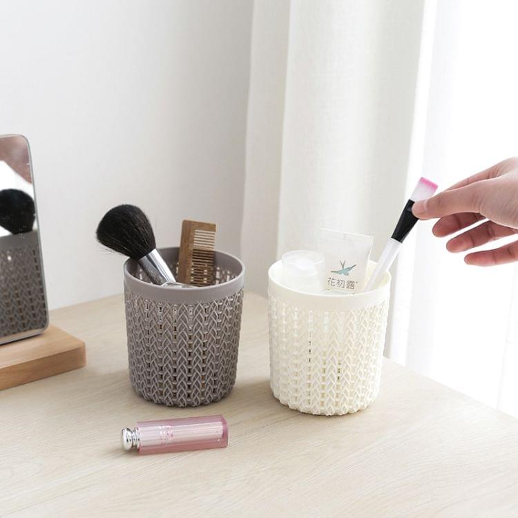 5 PCS Round Mesh Pen Pencil Container Cups Desktop Organizer Holders Supplies Holder, Random Color