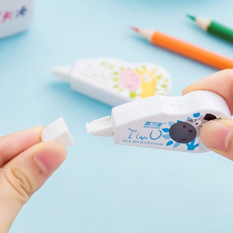 K00604028 3 PCS Creative Cute Cartoon Animal Correction Belt Office School Supplies Student Stationery Random Color Delivery