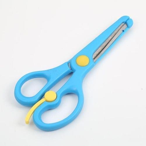 Elastic Safety Scissors Candy-Colored Knife(Blue)