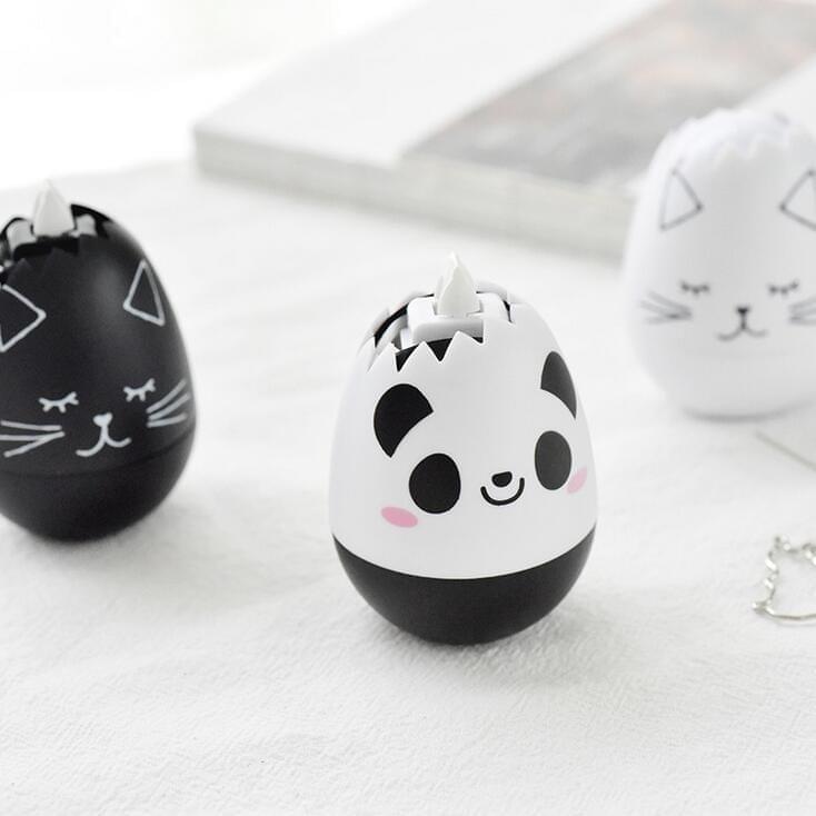 4 PCS Creative Cartoon Animal Egg Correction Tape Student Stationery School Supplies(White Cat)