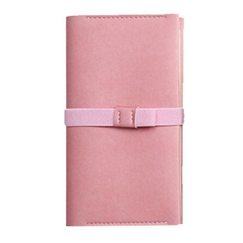 Original Carry on Notebook SIM Portable Traveler Notebook School Office Supplies Standard Style, Size:22.2*11.5cm (Pink)