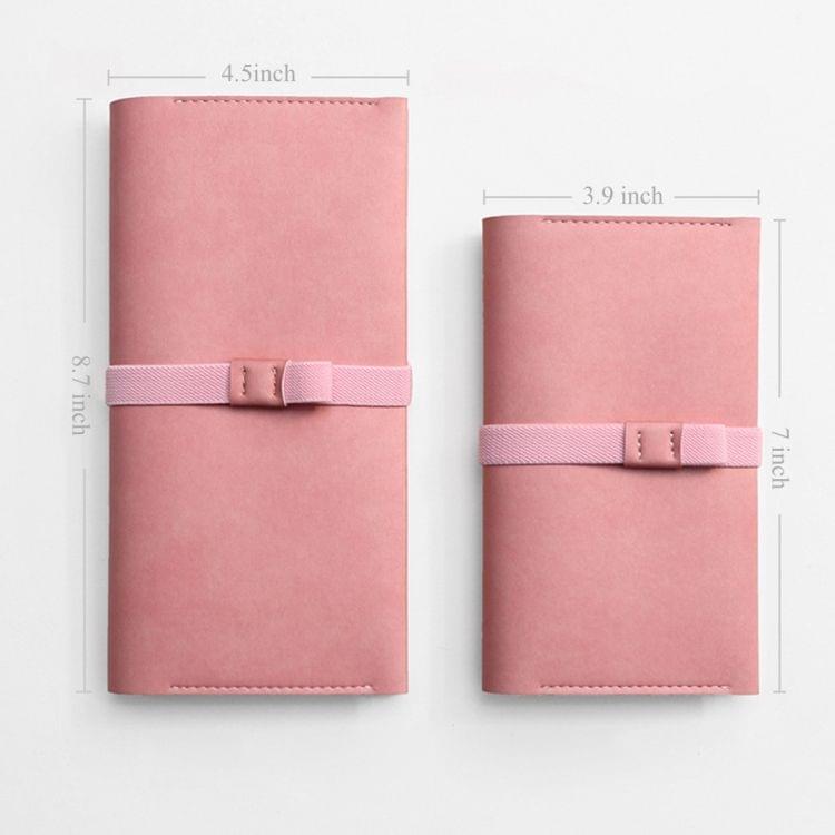 Original Carry on Notebook SIM Portable Traveler Notebook School Office Supplies Standard Style, Size:22.2*11.5cm (Pink)