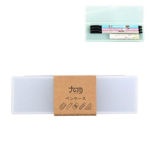 Creative Stationery Solid Color Translucent Scrub Stationery Case Pencil Case for Students School Office Supplies(White)