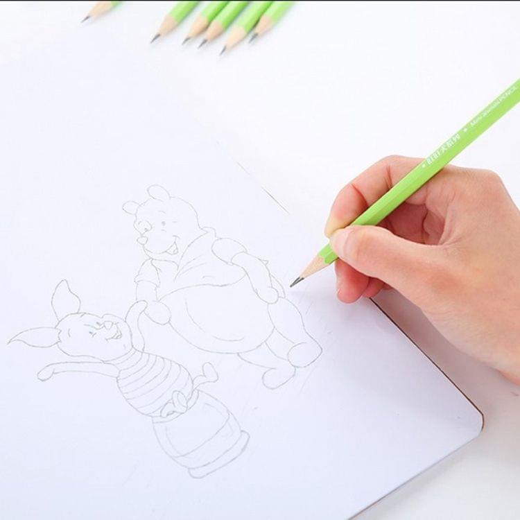 Cute Candy Color Animals HB Pencil Children Writing Sketching Graffiti Pens School Office Supply(Green Rabbit)