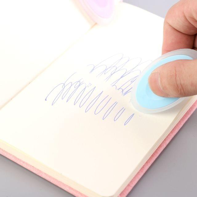 14 PCS Temperature Control Oval Creative Erasable Eraser Office Stationery Random Color Delivery